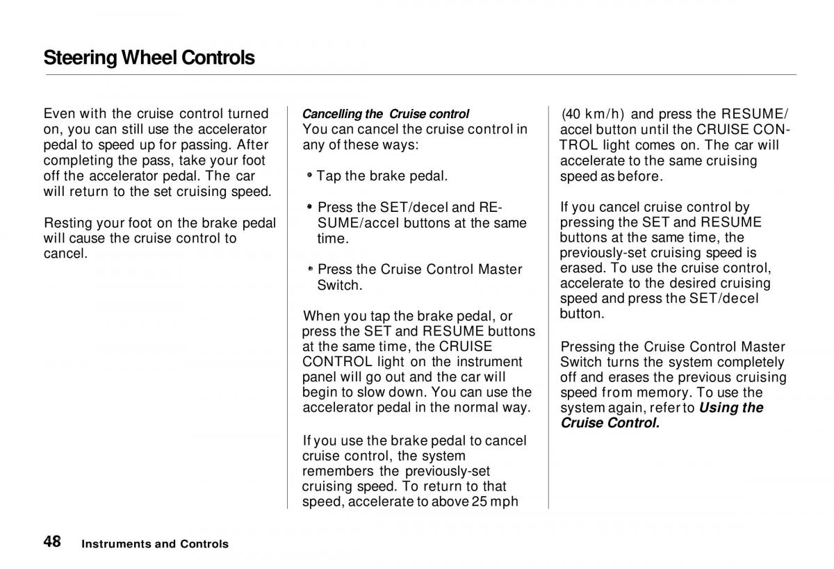 Honda CR V owners manual / page 49