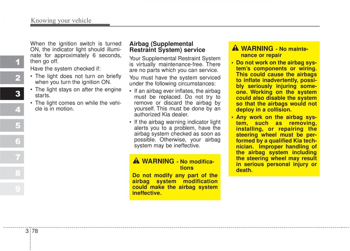 Kia Sportage II 2 owners manual / page 87