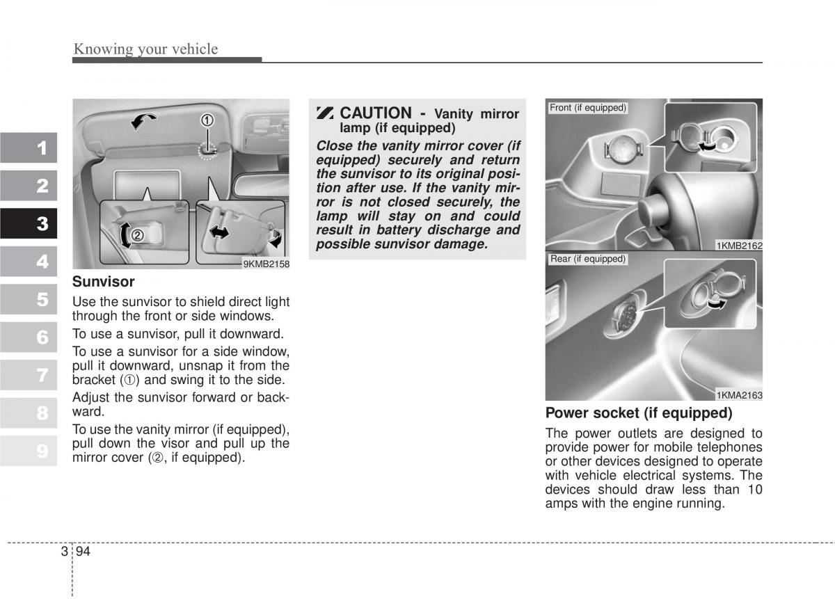 Kia Sportage II 2 owners manual / page 103