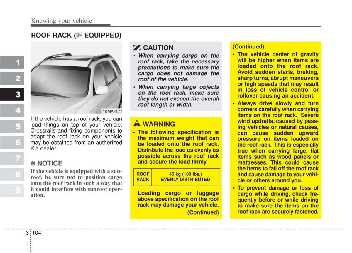 Kia Sportage II 2 owners manual / page 113