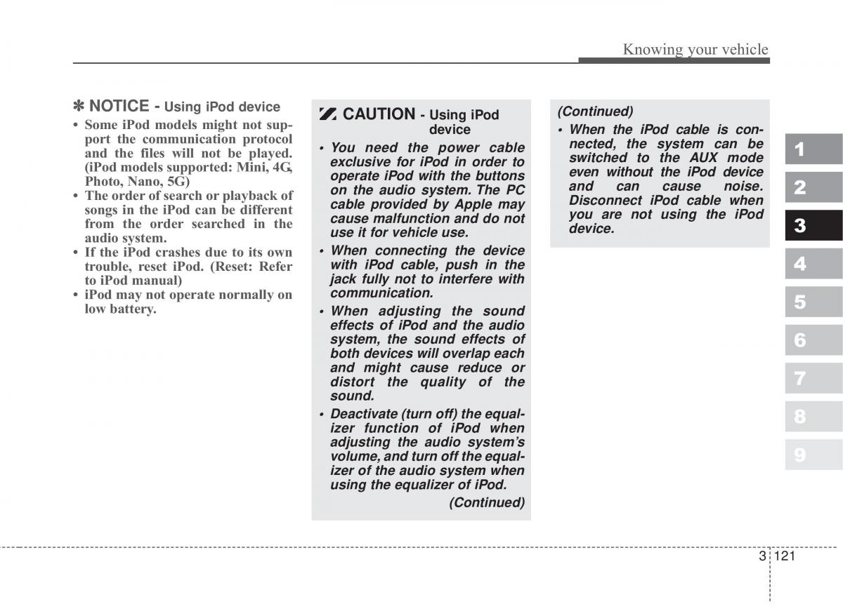 Kia Sportage II 2 owners manual / page 130