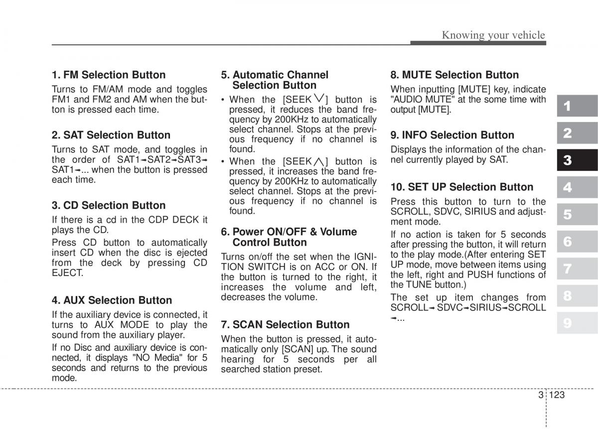 Kia Sportage II 2 owners manual / page 132