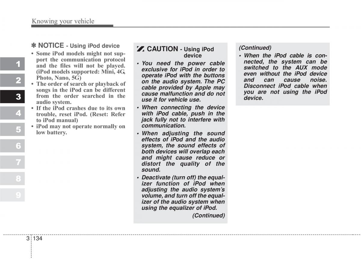 Kia Sportage II 2 owners manual / page 143