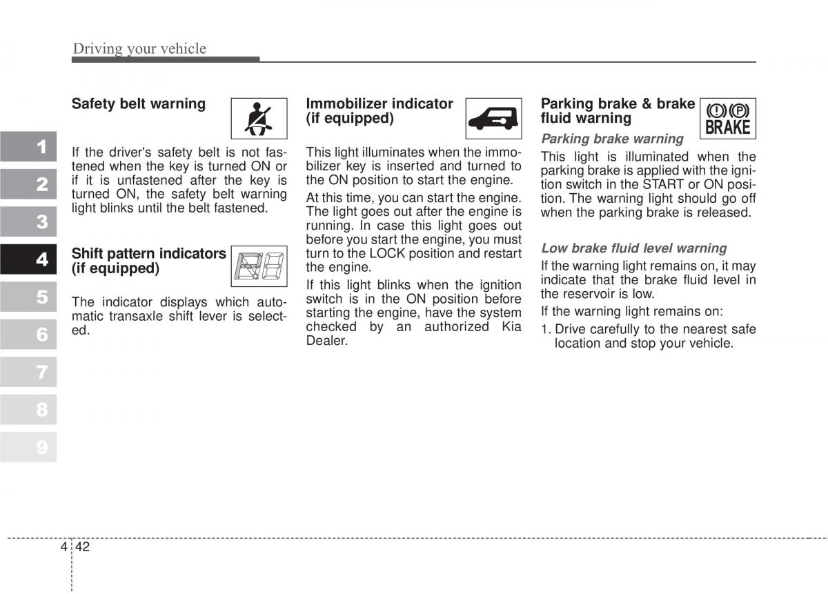 Kia Sportage II 2 owners manual / page 189