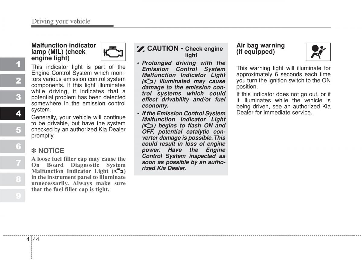 Kia Sportage II 2 owners manual / page 191