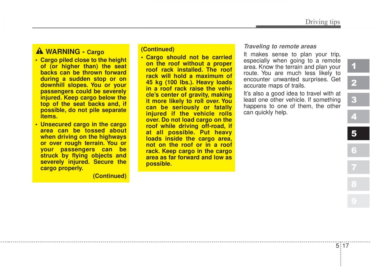 Kia Sportage II 2 owners manual / page 249