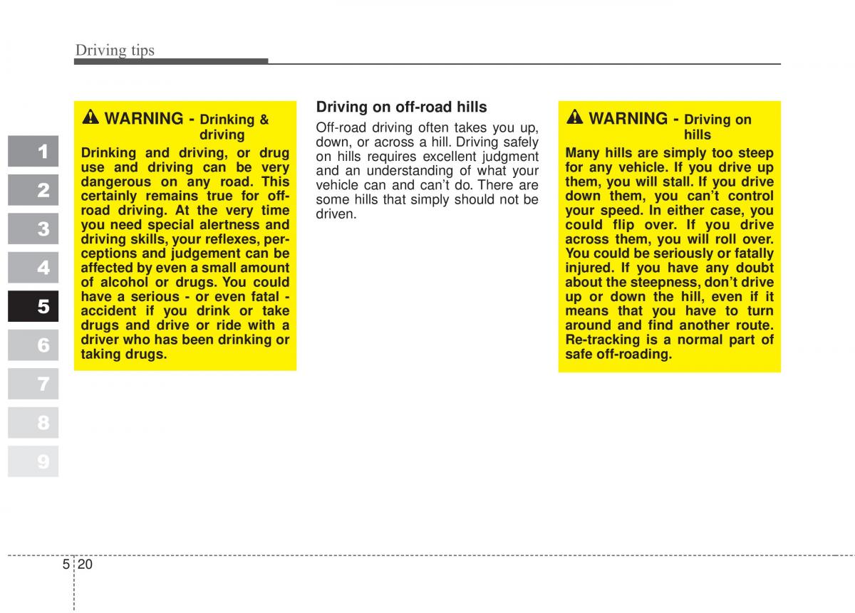 Kia Sportage II 2 owners manual / page 252