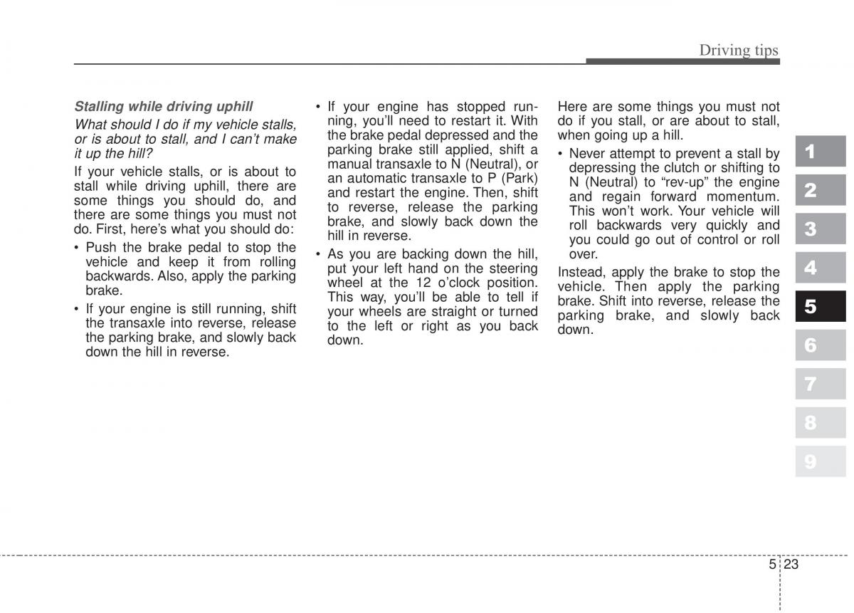 Kia Sportage II 2 owners manual / page 255