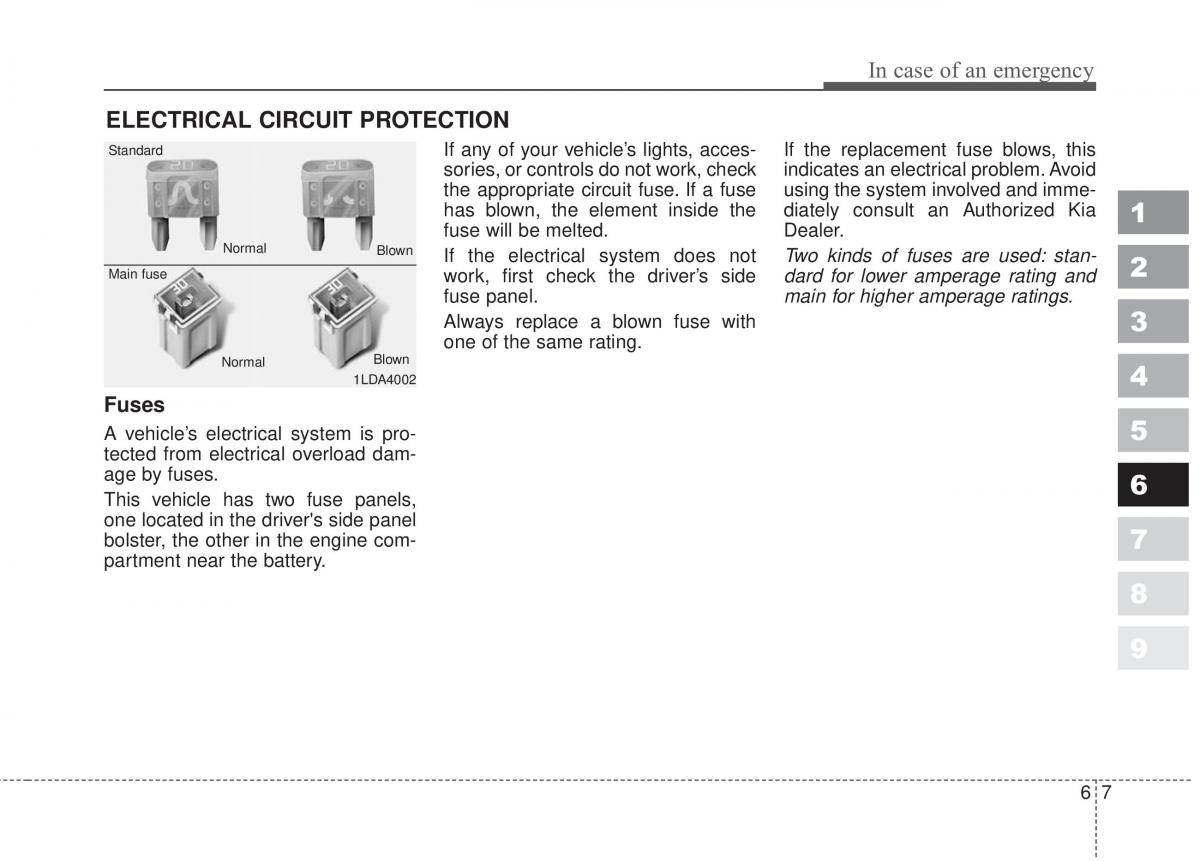 Kia Sportage II 2 owners manual / page 291