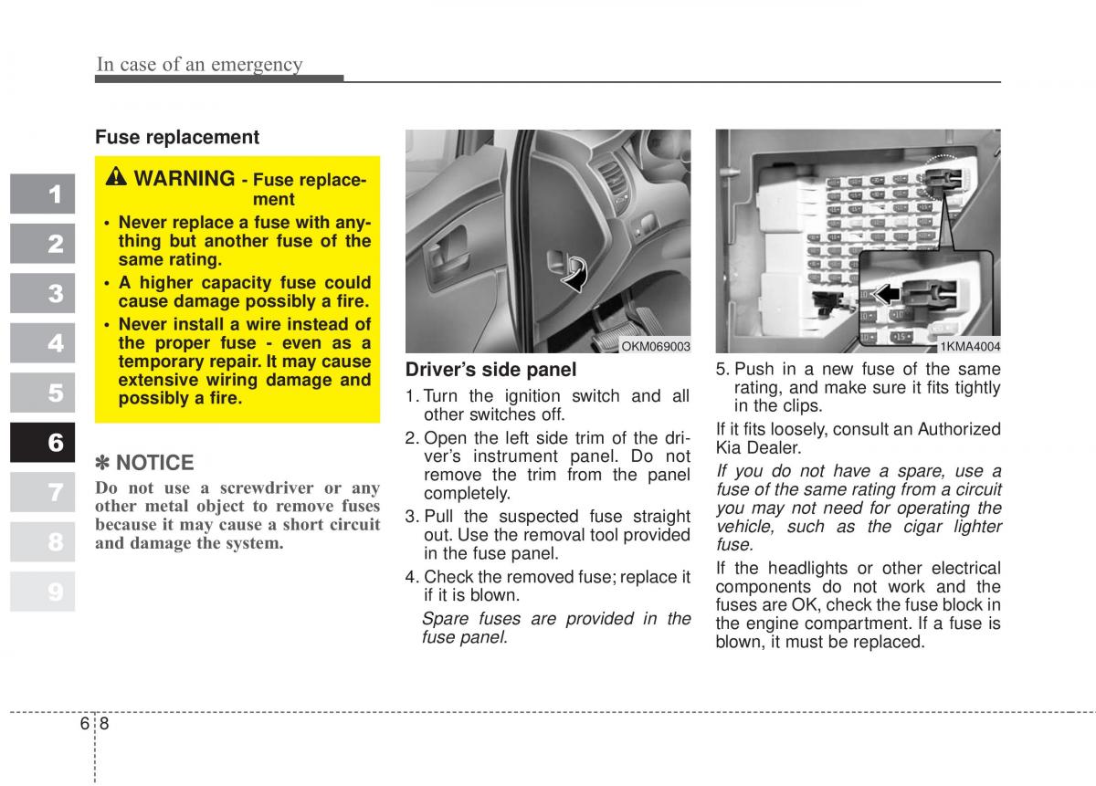 Kia Sportage II 2 owners manual / page 292