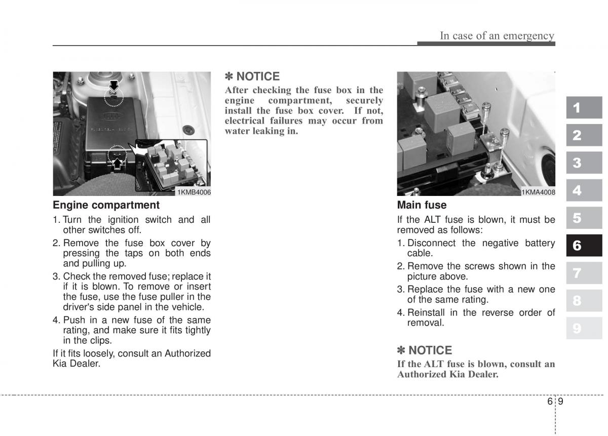 Kia Sportage II 2 owners manual / page 293