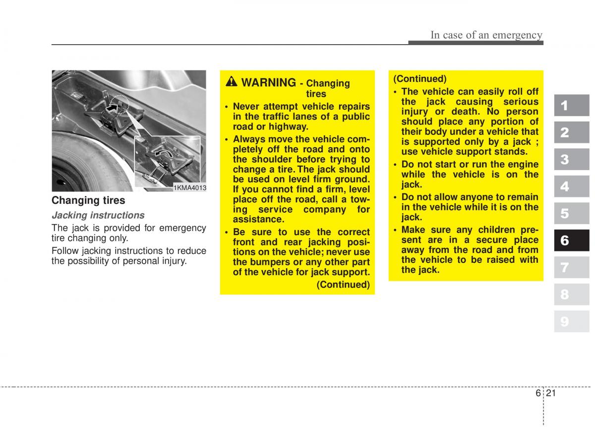 Kia Sportage II 2 owners manual / page 305