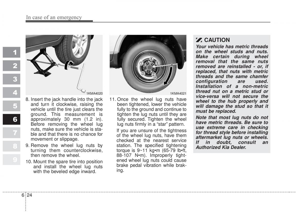 Kia Sportage II 2 owners manual / page 308