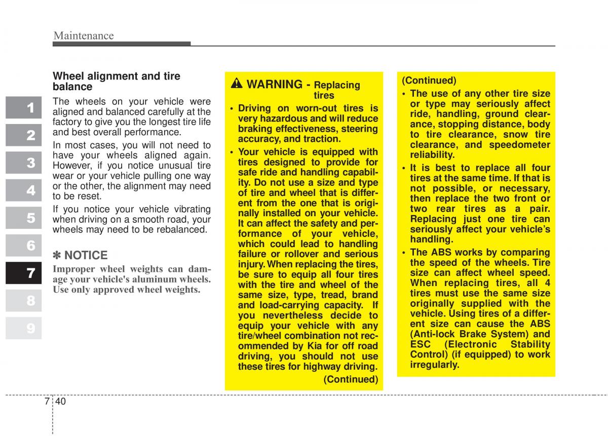 Kia Sportage II 2 owners manual / page 349