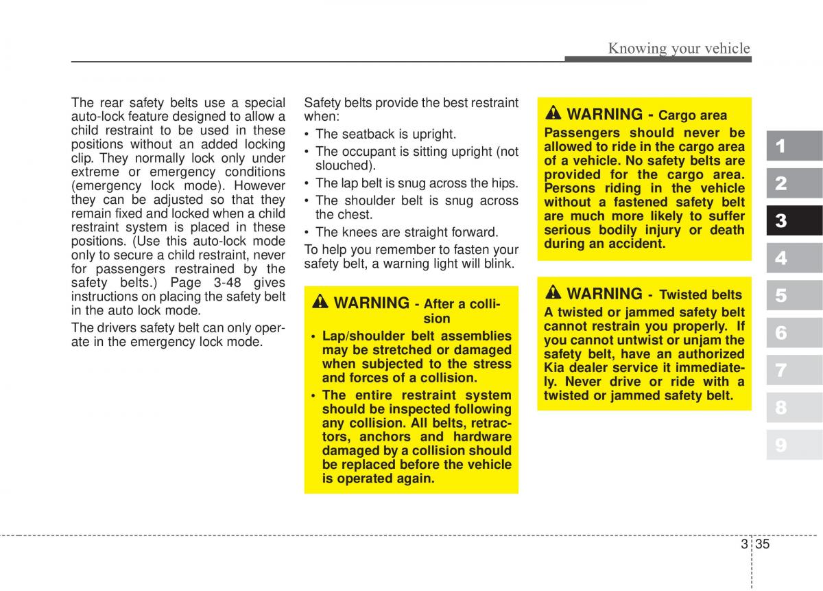 Kia Sportage II 2 owners manual / page 44