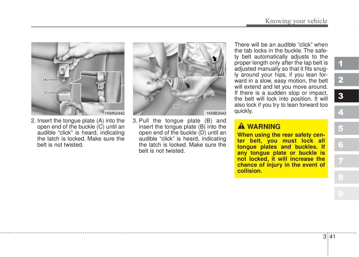 Kia Sportage II 2 owners manual / page 50