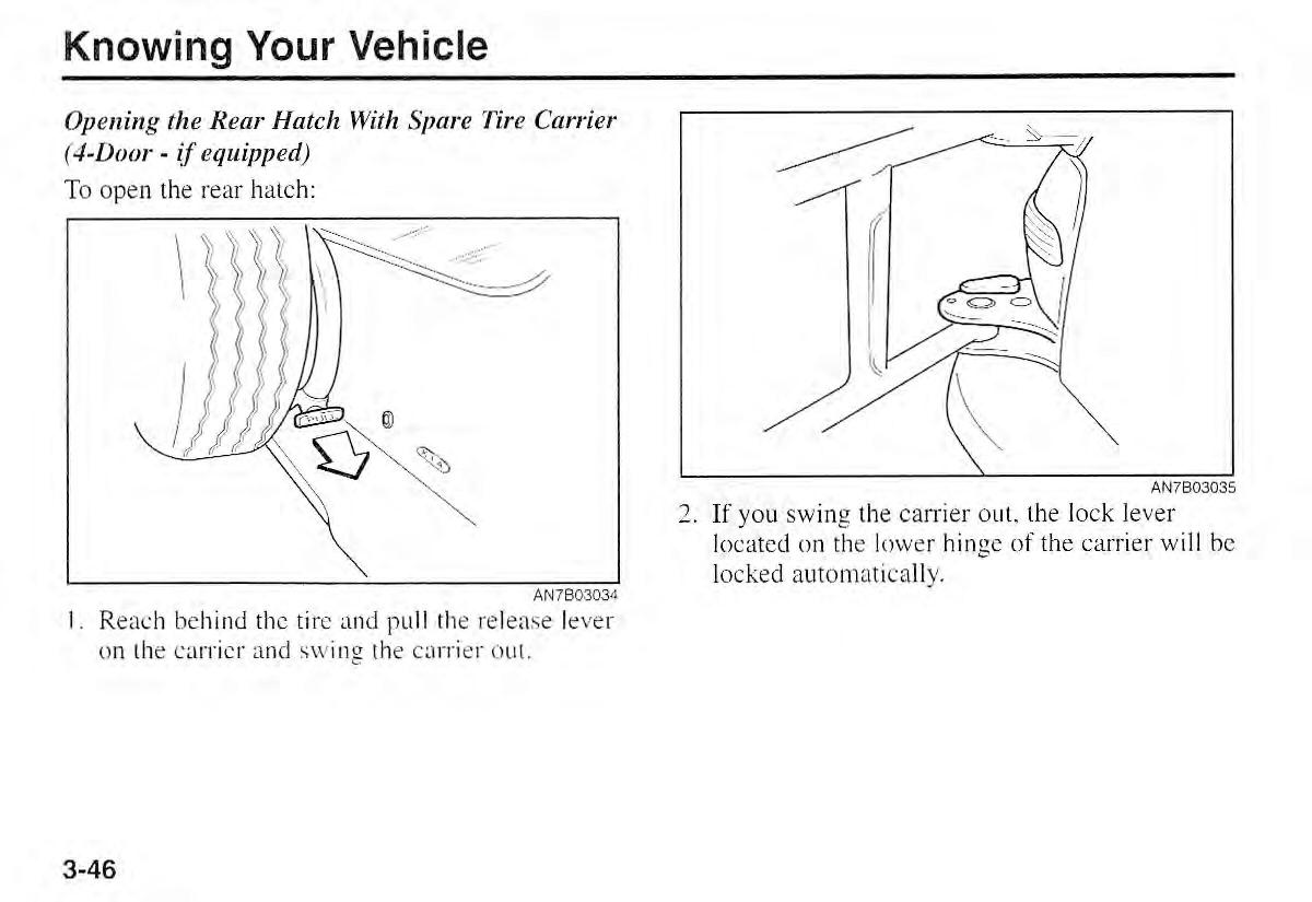 Kia Sportage I 1 owners manual / page 56