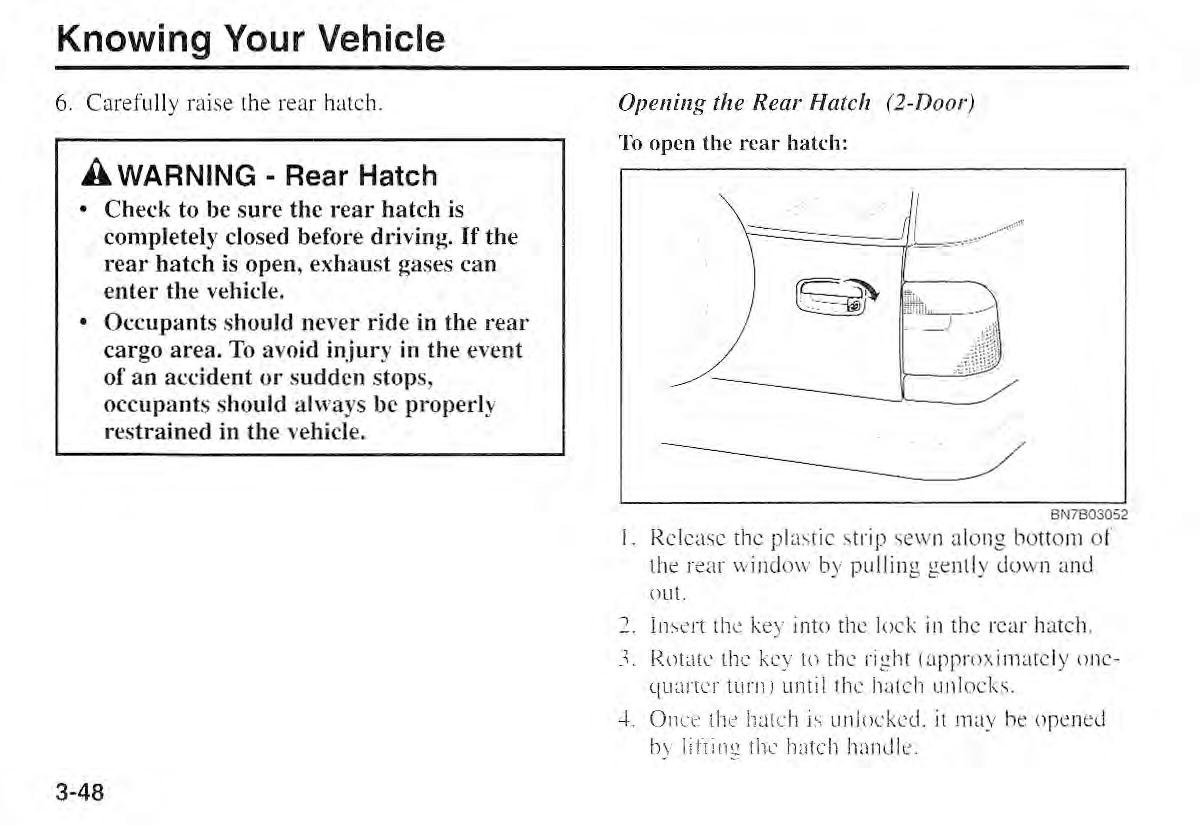 Kia Sportage I 1 owners manual / page 58