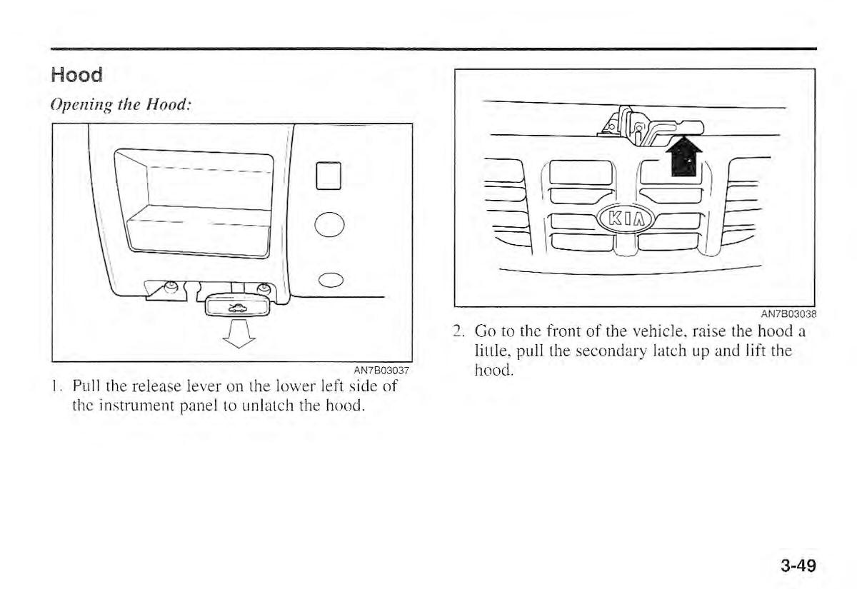 Kia Sportage I 1 owners manual / page 59