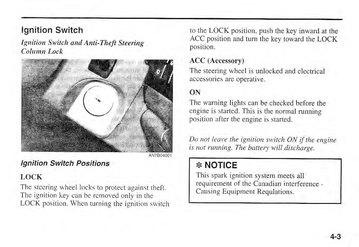 Kia Sportage I 1 owners manual / page 74