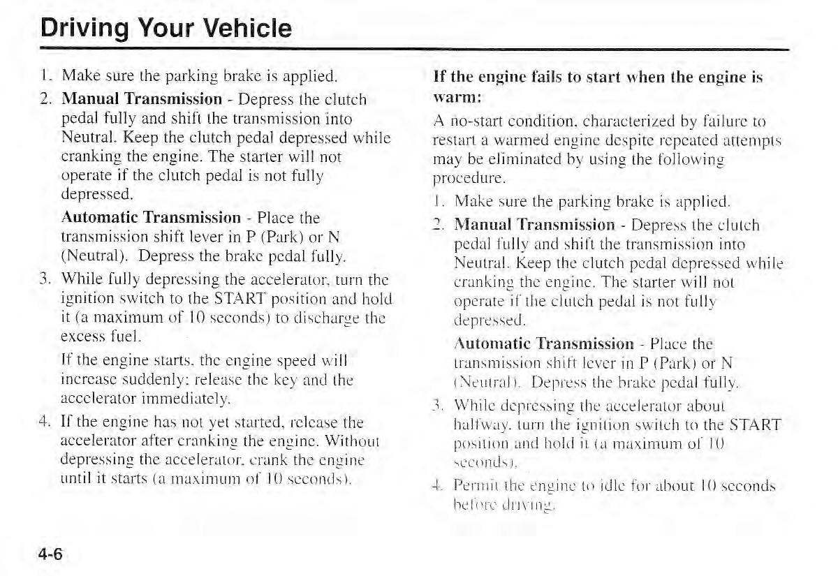 Kia Sportage I 1 owners manual / page 77