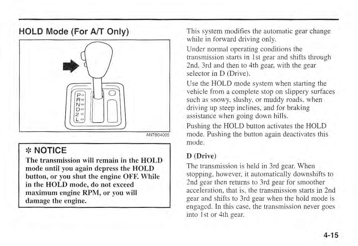 Kia Sportage I 1 owners manual / page 86