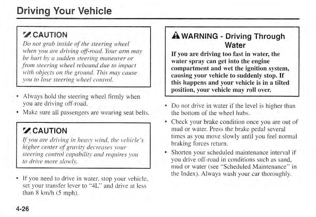 Kia Sportage I 1 owners manual / page 97