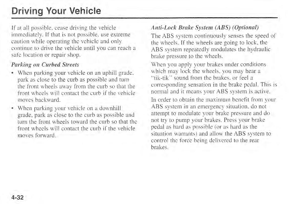 Kia Sportage I 1 owners manual / page 103