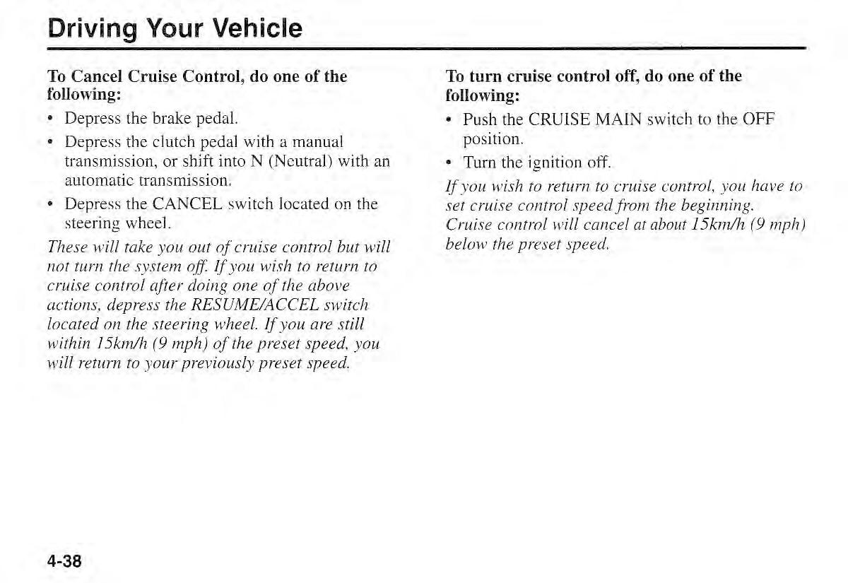 Kia Sportage I 1 owners manual / page 109