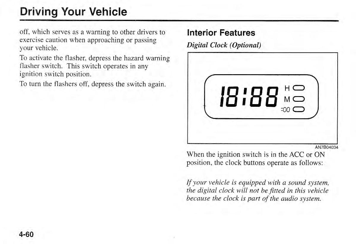 Kia Sportage I 1 owners manual / page 122