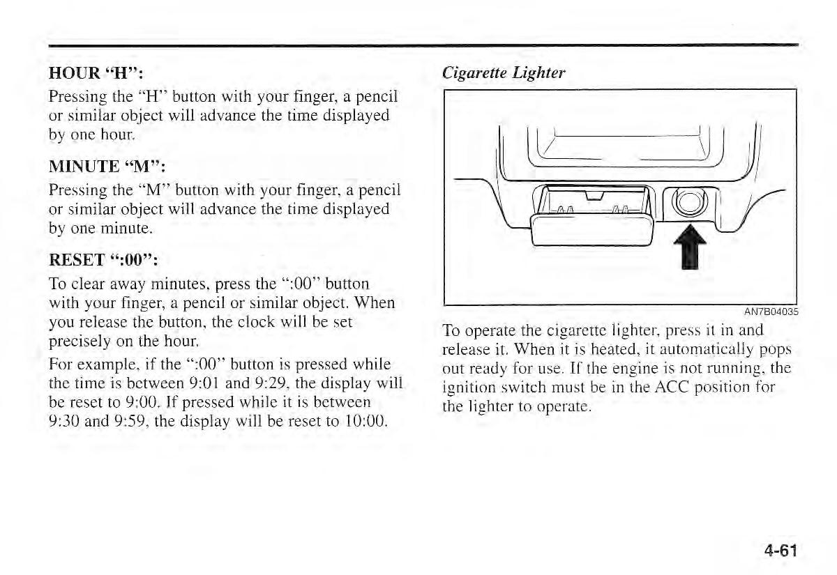 Kia Sportage I 1 owners manual / page 123