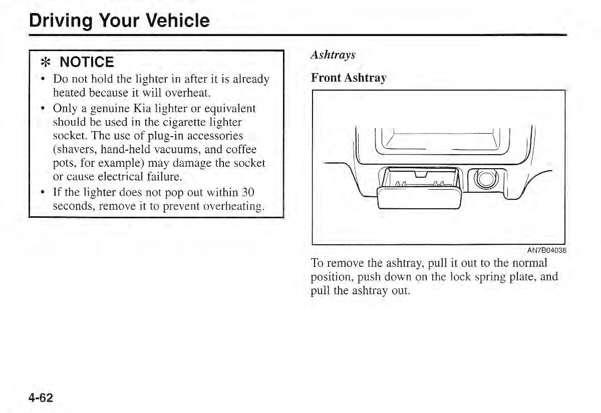 Kia Sportage I 1 owners manual / page 124