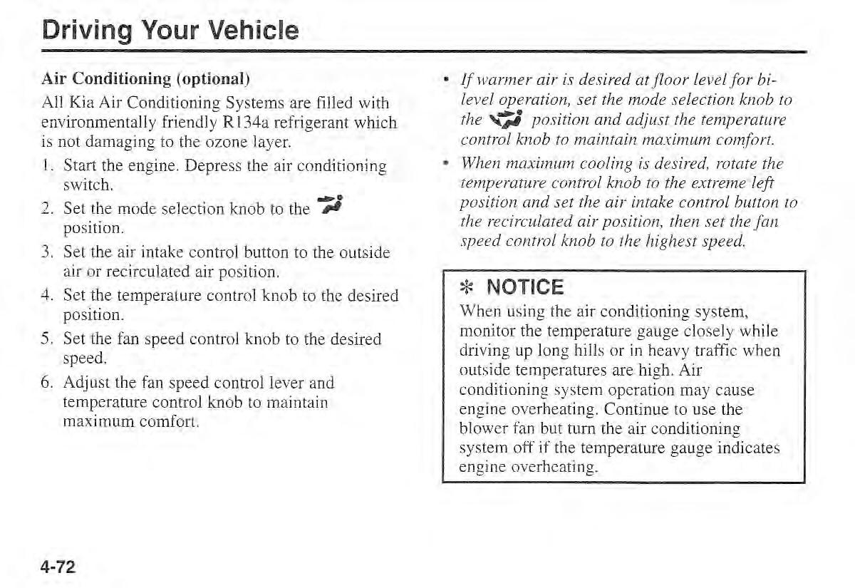 Kia Sportage I 1 owners manual / page 134