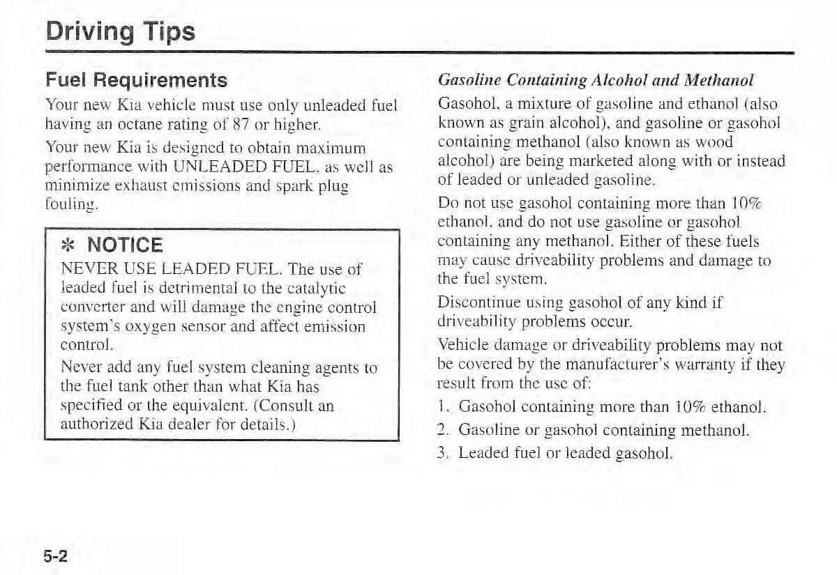 Kia Sportage I 1 owners manual / page 139