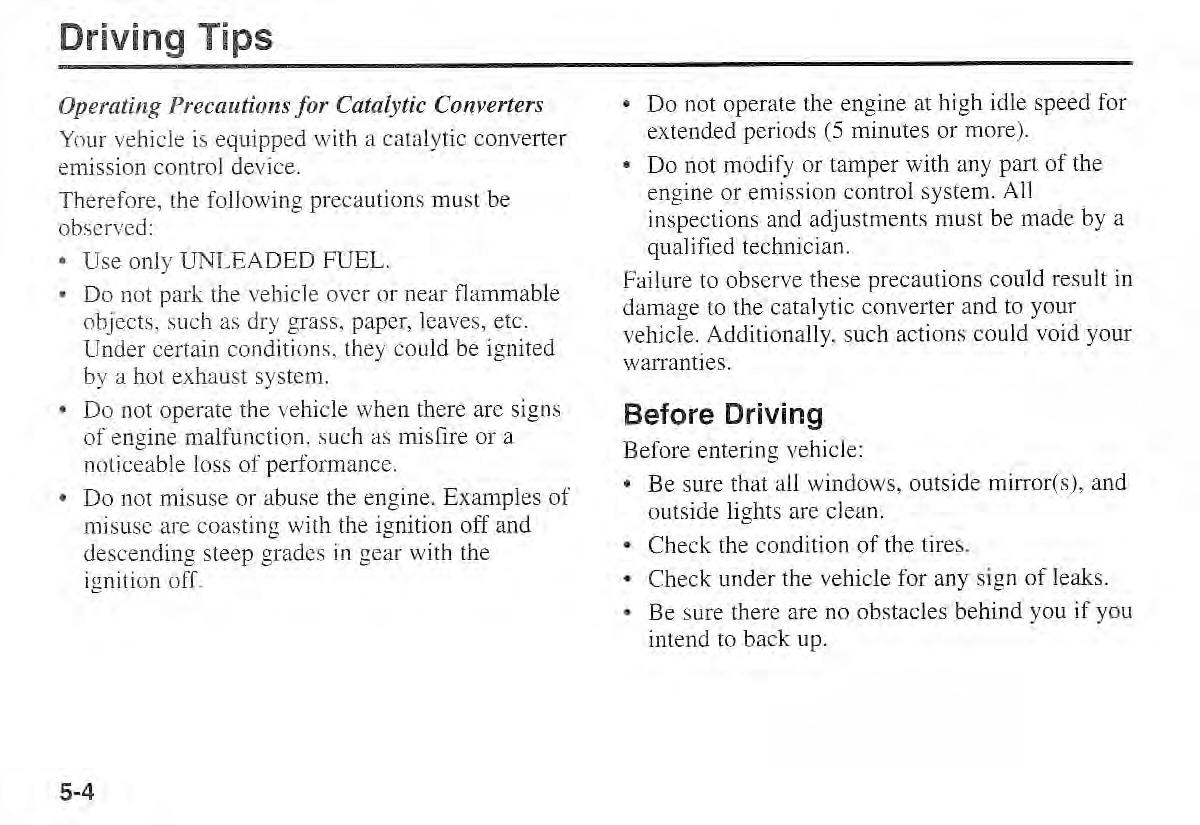 Kia Sportage I 1 owners manual / page 141