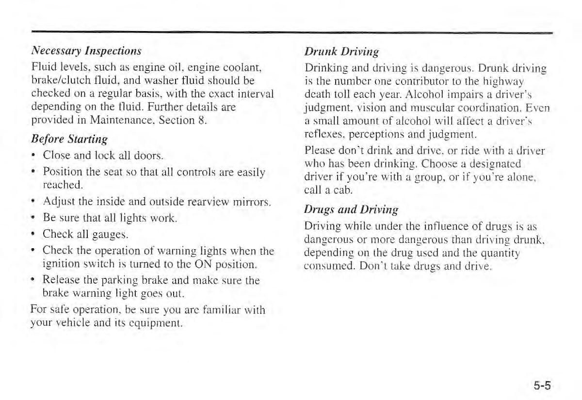 Kia Sportage I 1 owners manual / page 142