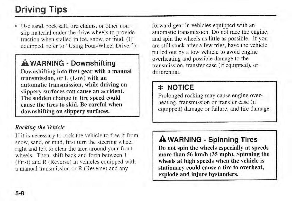 Kia Sportage I 1 owners manual / page 145