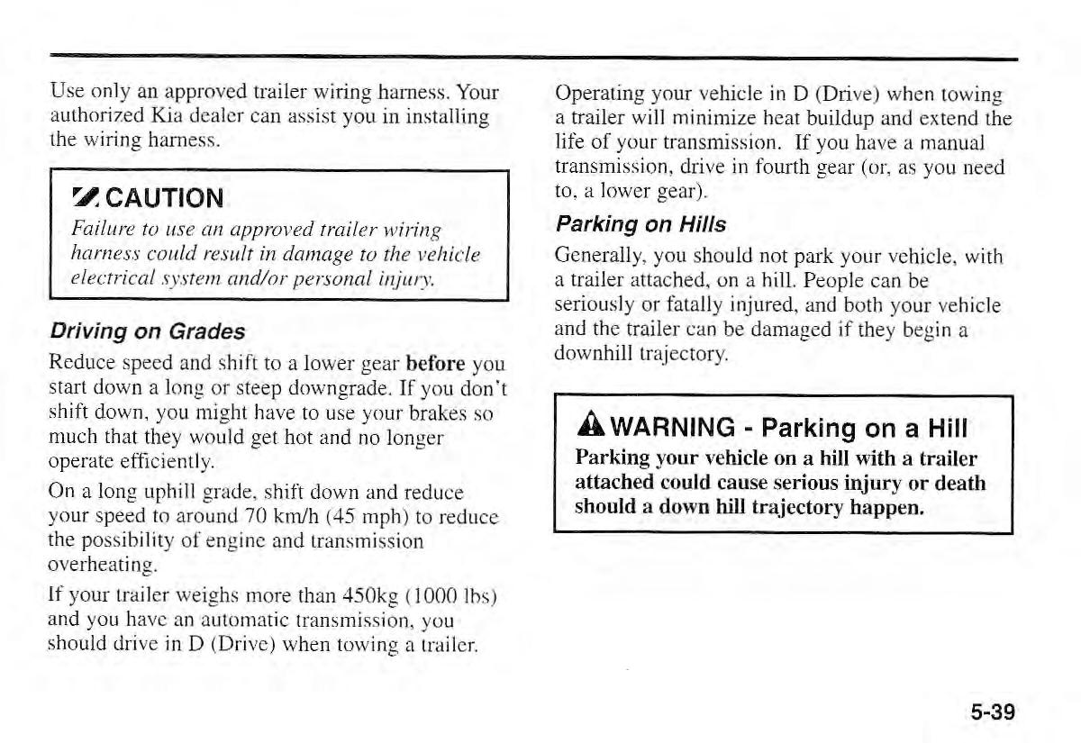 Kia Sportage I 1 owners manual / page 176