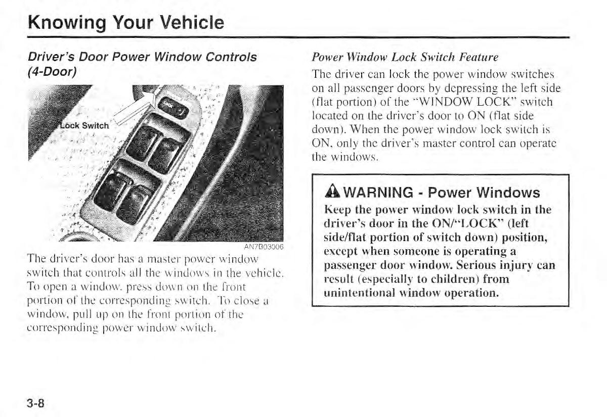 Kia Sportage I 1 owners manual / page 18