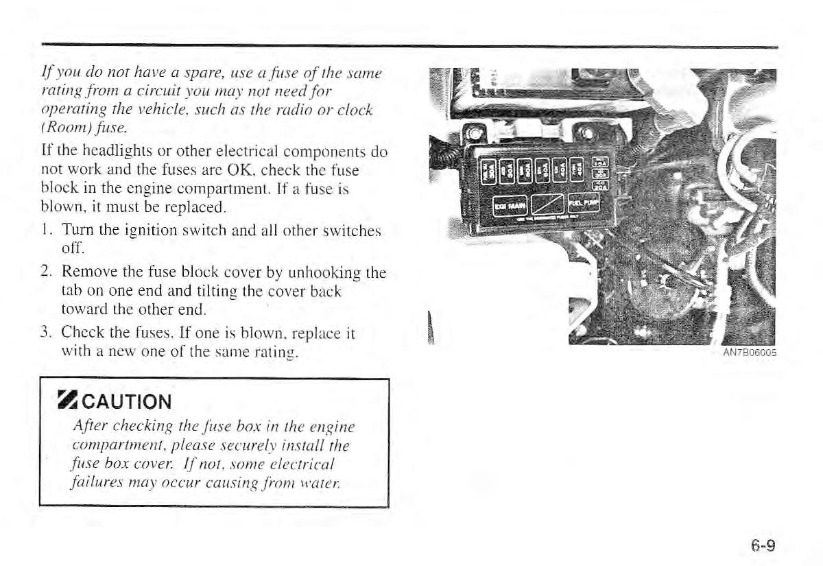 Kia Sportage I 1 owners manual / page 190