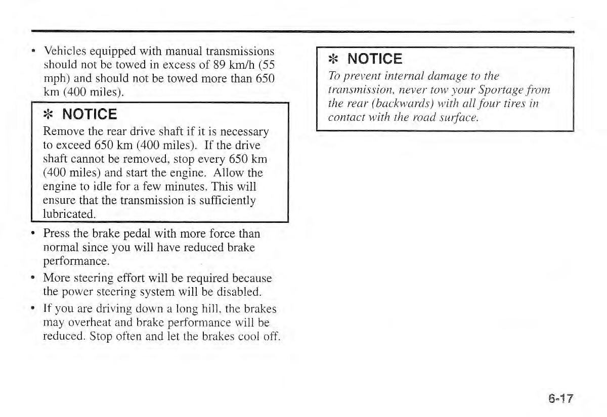 Kia Sportage I 1 owners manual / page 198