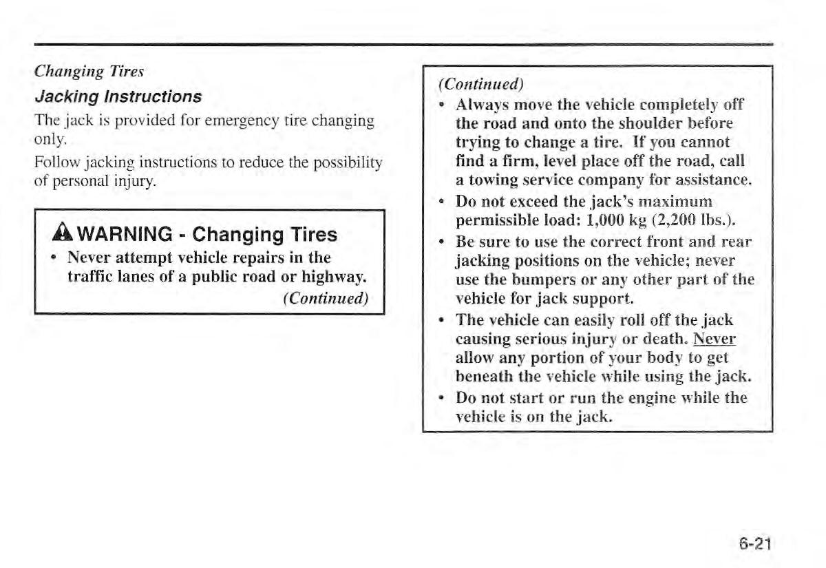 Kia Sportage I 1 owners manual / page 202