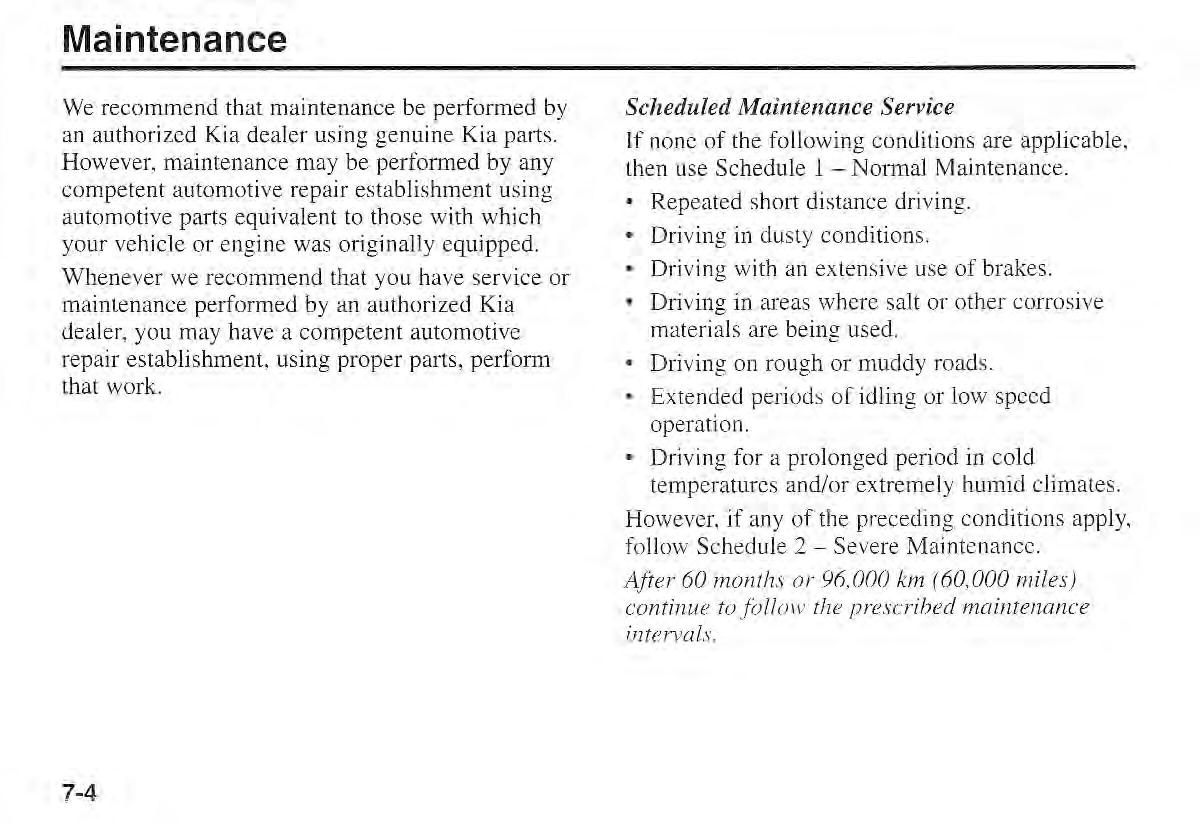 Kia Sportage I 1 owners manual / page 211