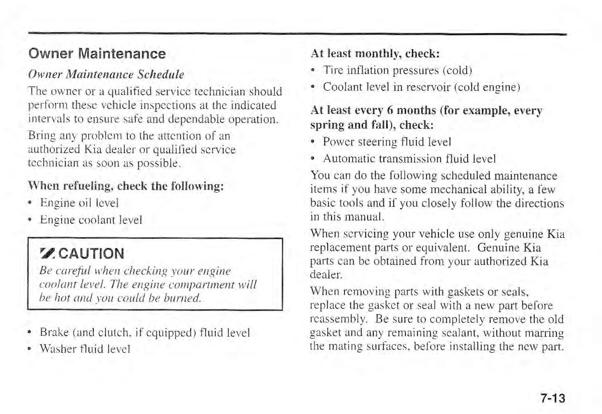 Kia Sportage I 1 owners manual / page 220