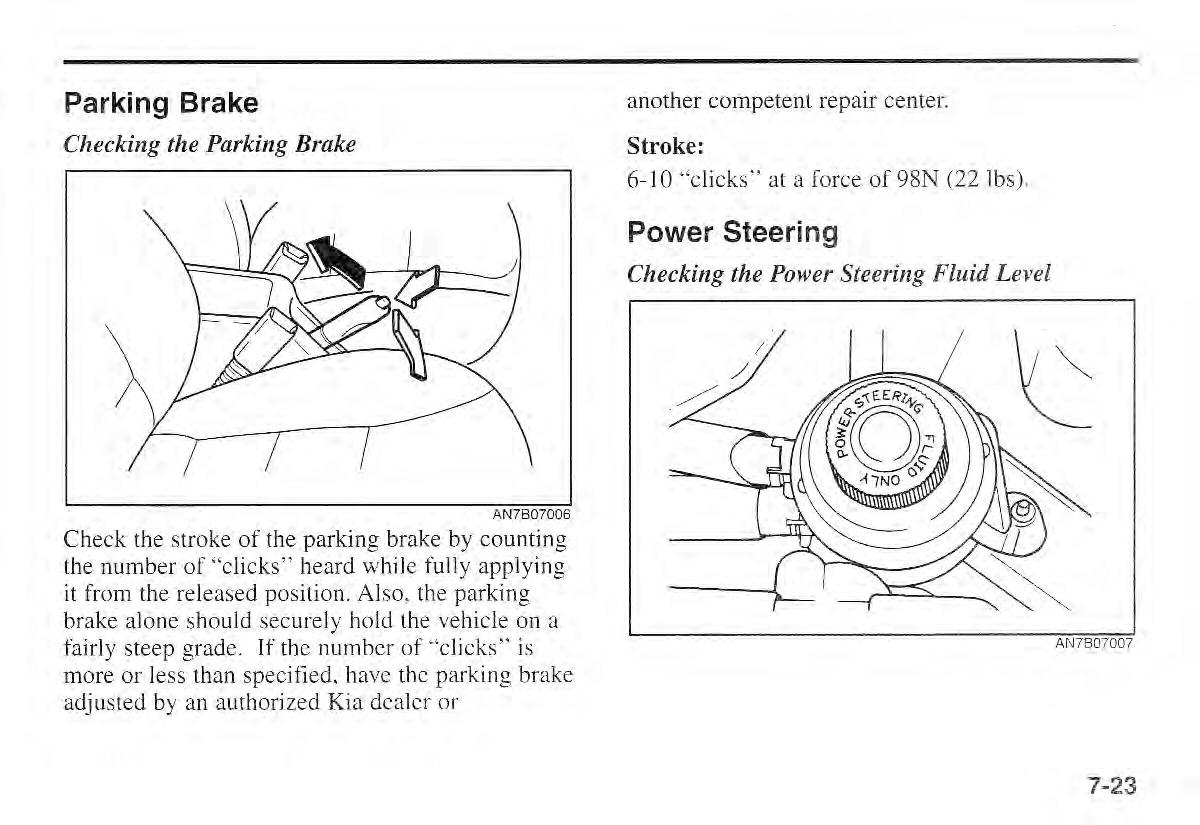 Kia Sportage I 1 owners manual / page 230