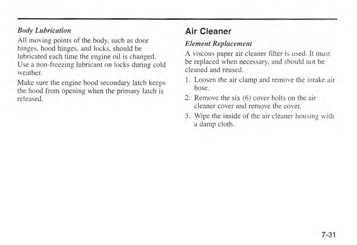 Kia Sportage I 1 owners manual / page 238