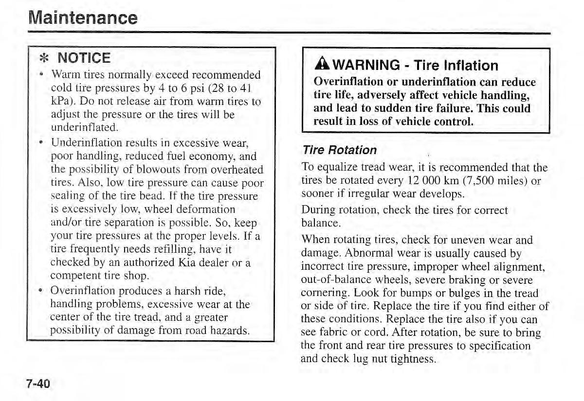 Kia Sportage I 1 owners manual / page 247