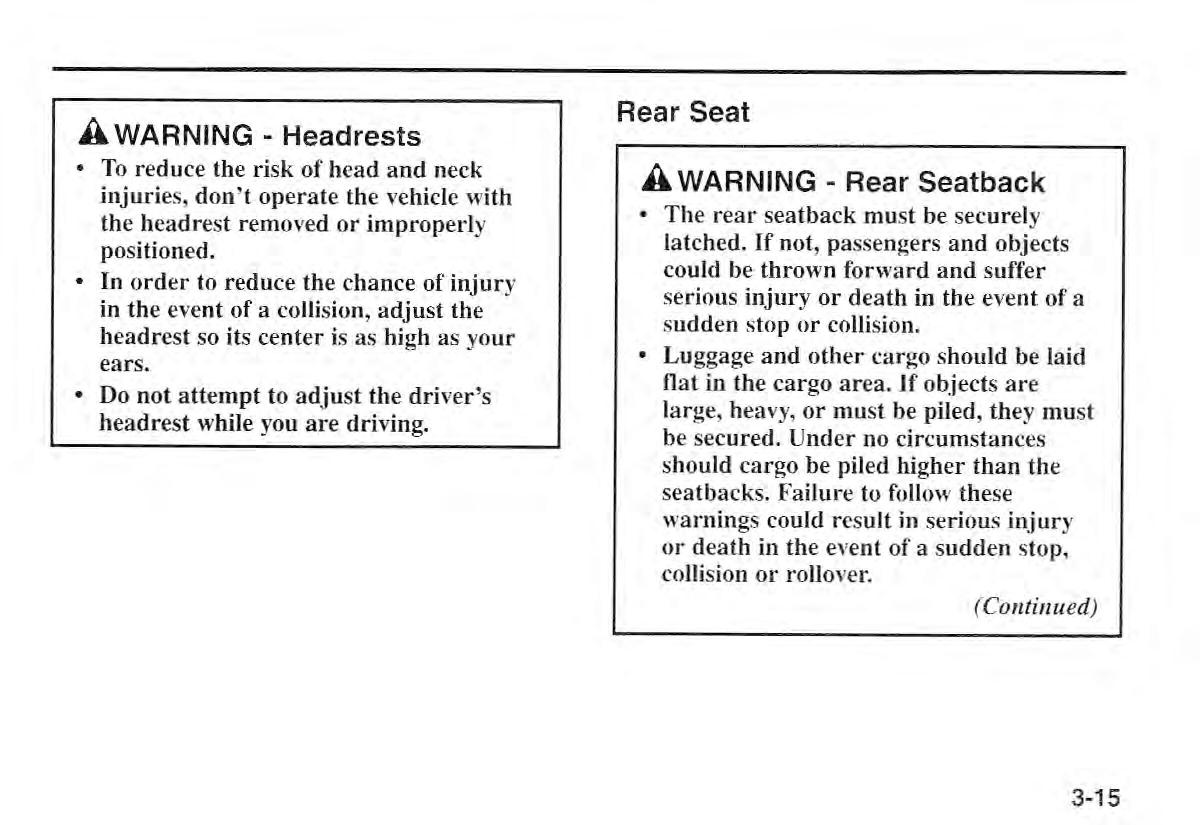 Kia Sportage I 1 owners manual / page 25