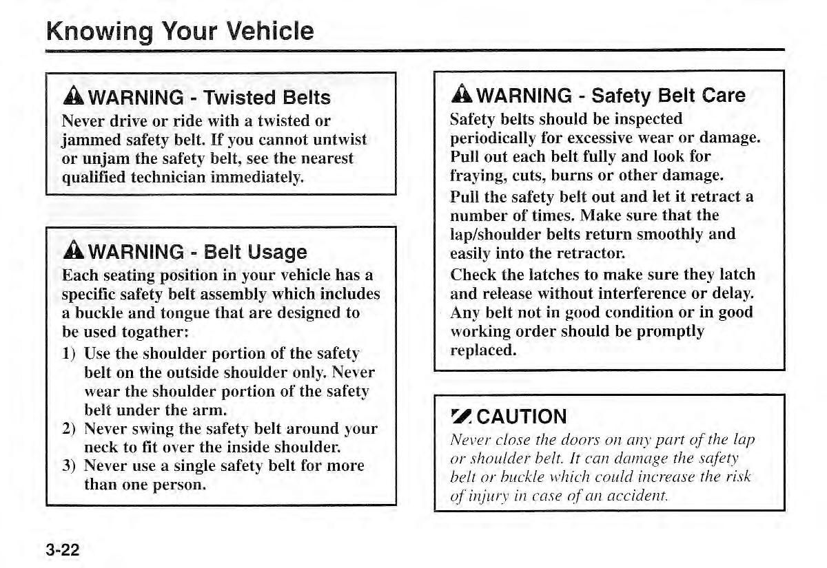 Kia Sportage I 1 owners manual / page 32