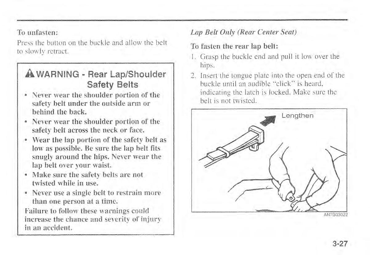 Kia Sportage I 1 owners manual / page 37